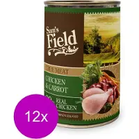 Sam'S Field Blik True Meat 400 g - Hondenvoer - 12 x Kip&Wortel