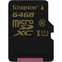 Kingston SDCA10/64GBSP 64GB Micro SDXC CL10 UHS-I90R/45W Single Pack w/o Adapter