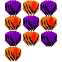 Victory 10 sets (30 stuks) - XS100 Vista flights - duo kleur pakket - Oranje en Paars – flights - dartflights