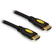 DeLOCK 82584 HDMI-kabel HDMI Aansluitkabel HDMI-A-stekker 1 m Zwart Verdraaid, Vergulde steekcontacten, Afgeschermd (drievoudig), 4K UHD