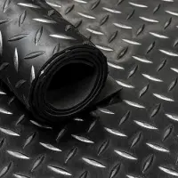 Ivol Rubbermat op rol - Diamant 3mm - Breedte 150 cm - Rubber loper - Per strekkende Meter