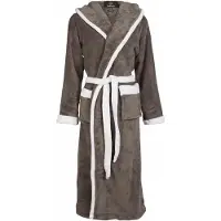 Badrock Badjas capuchon grijs - fleece badjas -