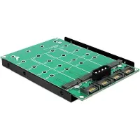 DeLOCK 4x SATA naar 4x M.2 Conv. Molex Voeding, Accessoires voor harde schijven