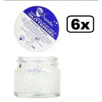 Themaparty 6x Gel superstar glitterparlemoer (huid&haar) 15 ml