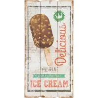 Clayre & Eef 5H0140 - Schilderij - 25 x 25 cm - hout - multi