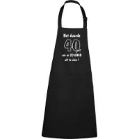 Kariban Schort - Het duurde 40 jaar - exclusieve keuken- of barbecueschort - 90% polyester en 10% katoen -zwart