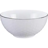 Tokyo Design Studio - Nippon White - Goude Rand Kom 15x7cm 550ml Sterren Wit Goud
