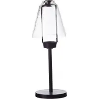 Pomax - Cabane - Theelichthouder op voet - Metaal & Glas - Waxinelichthouder - 11x11x27,5 cm