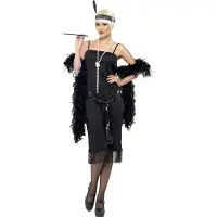 Smiffys Charleston jurkje zwart - Maffia kostuum dames maat 40/42