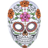 Smiffys Senor Bones masker (wit en multicolor)