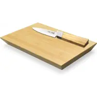 Cookut Bamboe - Snijplank - inclusief mes - klein - bruin