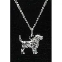 MOOYE ® - Collectie Zilveren Otterhound ketting hanger - groot