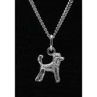 MOOYE ® - Collectie Zilveren Koningspoedel standaard met staart ketting hanger - klein