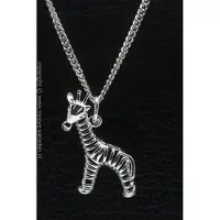 MOOYE ® - Collectie Zilveren Giraf opengewerkt ketting hanger