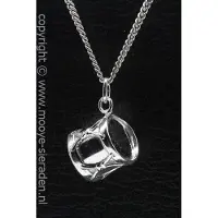 MOOYE ® - Collectie Zilveren Dieptrom ketting hanger