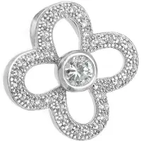 Orphelia ZH-7241 - PENDANT WITH CHAIN FLOWER ZIRCONIUM - 925 silver - cubic zirkonia - 45 cm