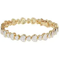 Bronzallure Tennis bracelet with Heart shape WSBZ01471Y.W