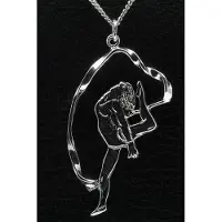 MOOYE ® - Collectie Zilveren Turnster met lint ketting hanger - groot
