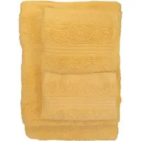 ISleep Terry Badtextiel - Voordeelset (4 Handdoeken + 4 Washandjes) - Oker Geel