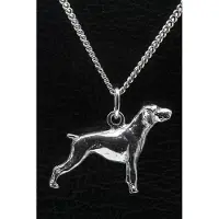 MOOYE ® - Collectie Zilveren Duitse staander korthaar ketting hanger - groot