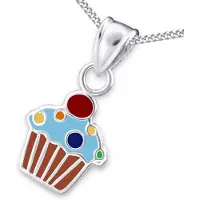 Montebello Princess by Montebello, zilveren kinderhanger cupcake, Axis Blue