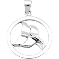 MOOYE ® - Collectie Zilveren Walvisstaart duo in ring kettinghanger