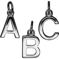 MOOYE ® - Collectie Zilveren Blokletter Q massief ketting hanger - gepolijst