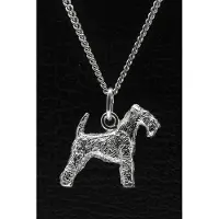 MOOYE ® - Collectie Zilveren Lakeland terrier ketting hanger - groot