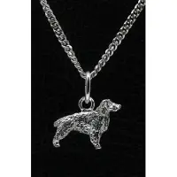 MOOYE ® - Collectie Zilveren Field spaniel ketting hanger - klein