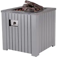 Garden Impressions Cozy living sfeerhaard Faro 60x60xH61 cm grijs