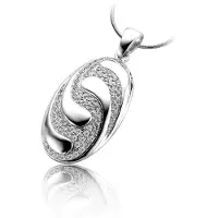 Orphelia Hanger + Ketting Micro Setting Ovaal Zirc Sterling Zilver 925 Pen-2083