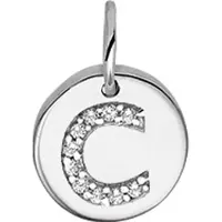 Trendjuwelier huiscollectie Bedel Letter C Zirkonia Zilver