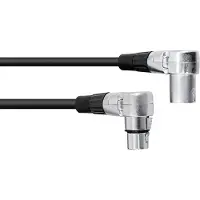 Omnitronic XLR Kabel 3pol 1,5m 90° sw