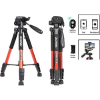 Zomei Professioneel Universeel Lichtgewicht DSLR Camerastatief - Voor de Sony / Canon / Nikon Camera – Tripod 140CM - Oranje