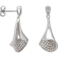 Orphelia Dames 925 Sterling Zilveren Oorbellen - Zilver ZO-5935