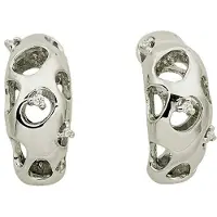 Orphelia ZO-5845 - Oorbel Holes - Zilver 925 - Zirkonia - 1.7 cm