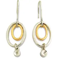 Orphelia Dames 925 Sterling Zilveren Oorbellen - Zilver/Goud ZO-5705