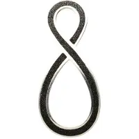 MOOYE ® - Collectie Zilveren Infinity met lava zand groot kettinghanger