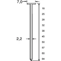 Dutack T-nagel TN22 Staal 38mm ds 1 duizend - 5220054