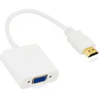 Dolphix HDMI naar VGA + 3,5mm Jack adapter / wit - 0,15 meter