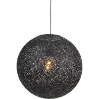 QAZQA Design hanglamp zwart bol 45cm - Corda