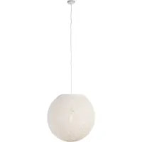 QAZQA Landelijke hanglamp wit bol 60cm - Corda