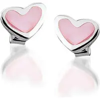 Montebello Princess Oorbellen Lottie S Pink - Meisjes - 925 Zilver - Hart - 6 x 5 mm
