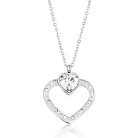 Montebello Ketting Bracha - 316L Staal - Hart - 26x22mm - 45cm