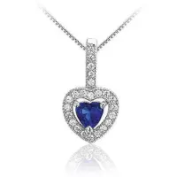 Montebello Ketting Campa - 925 Zilver Gerhodineerd - Hart - 19x11mm - 45cm