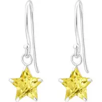 Montebello Oorbellen Ada Yellow - 925 Zilver E-Coating - Ster - 8mm - 23mm