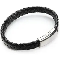 Montebello Armband Senra Black - PU Leer - Zwart - 21.5cm
