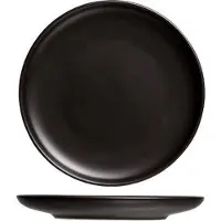 COSY&TRENDY Cosy & Trendy Okinawa Plat Bord - Ø 30,4 cm x 2,6 cm - Zwart - Set-4