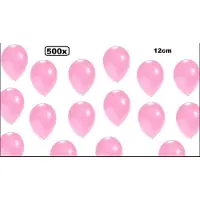 Thema party 500x Mini ballon metallic licht roze 5 inch (12cm)