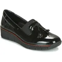 Rieker Instappers 'Softlack-Slipper' zwart